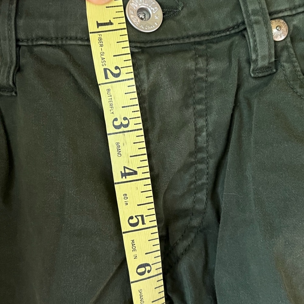 Nolita De Nimes. Hunter green Skinny Jeans. Very Low rise. Y2K vintage. Size 31. - Picture 7 of 10
